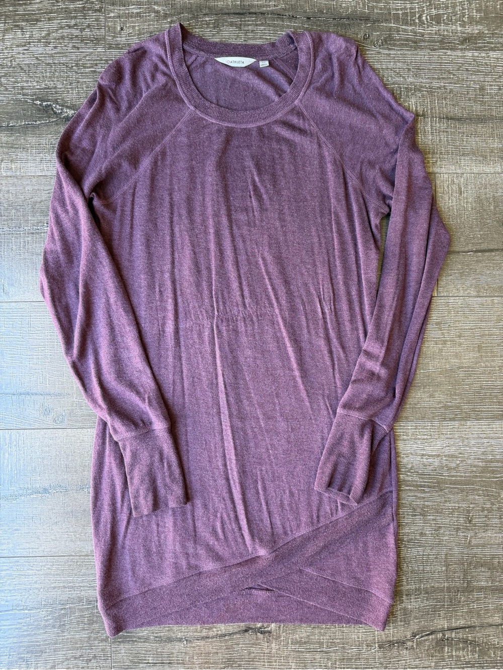 Athleta Purple Criss Cross Hem Sweatshirt Dress Size XS
